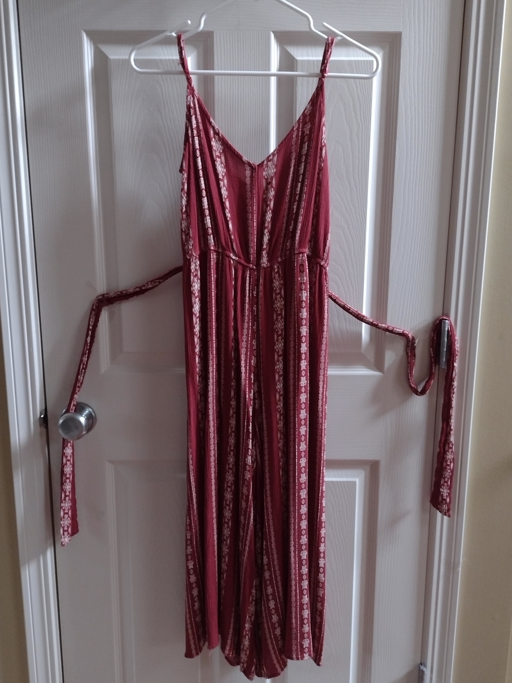 Women’s Rust Red Striped Maxi Dress